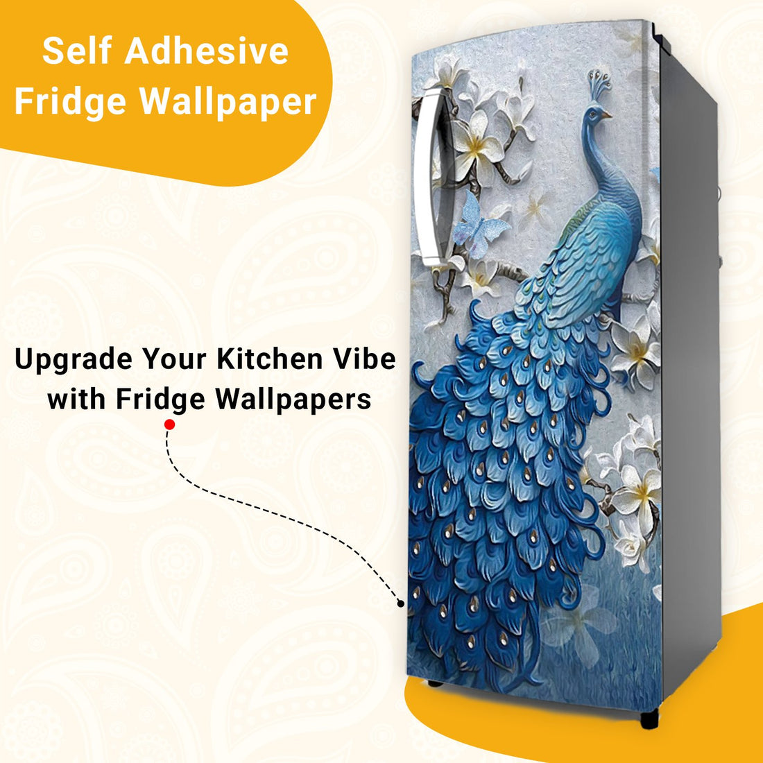 Modern fridge wallpaper stickers that transform ordinary fridges into chic kitchen decor