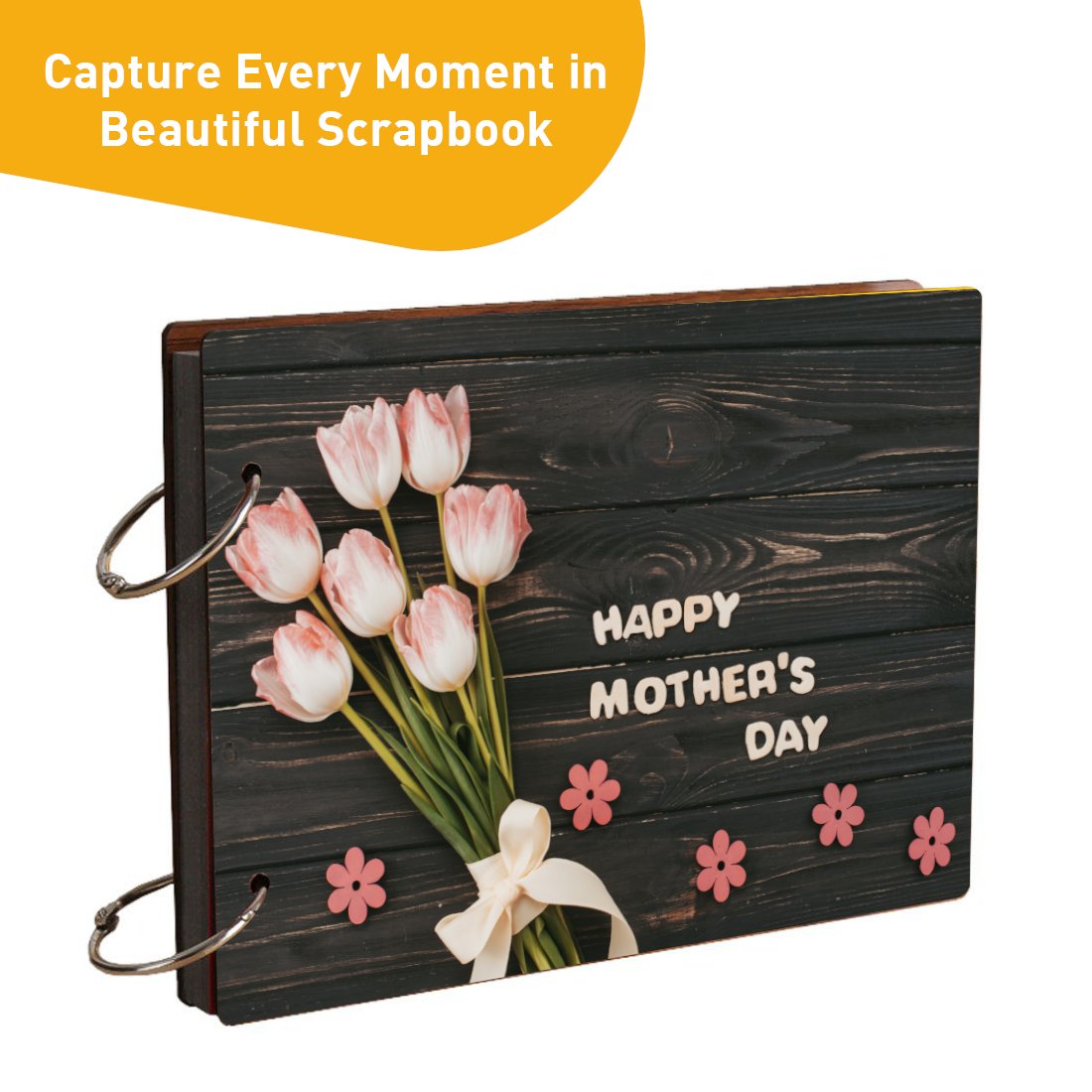 Beautiful scrapbook album featuring floral designs for preserving cherished memories and special moments