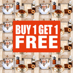WallDaddy Kitchen Tea Pattern Wallpaper – Self Adhesive, Oil-Proof & Waterproof Wall Sticker – Size (100x40 cm) Each – Buy 1 Get 1 Free – Limited Time Offer!