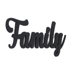 WallDaddy – Self Adhesive MDF Laser Cutout Home Decor Wall Art Stickers MDF Plaque Painted Cutout Ready To Hang Wall Stickers | MDF Cutouts Stickers For Home & Restaurant Decorations (Family)
