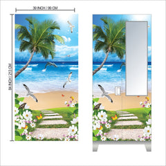 WallDaddy Self Adhesive Almirah Wallpaper Stickers For Home Decoration | Size (213x99)Cm | Wardrobe Door Stickers | Almirah Stickers For Festival Decoration | Wardrobe Wrap Stickers (Pack Of - 1)