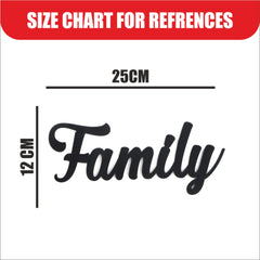 WallDaddy – Self Adhesive MDF Laser Cutout Home Decor Wall Art Stickers MDF Plaque Painted Cutout Ready To Hang Wall Stickers | MDF Cutouts Stickers For Home & Restaurant Decorations (Family)