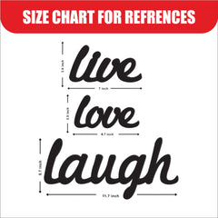 WallDaddy – Self Adhesive MDF Laser Cutout Home Decor Wall Art Stickers MDF Plaque Painted Cutout Ready To Hang Wall Stickers | MDF Cutouts Stickers For Home & Restaurant Decorations (Love Live Laugh)