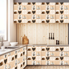 Self Adhesive Kitchen Wallpaper | Waterproof & Oil Proof Wall Sticker for Kitchen | Size: 300x40 cm