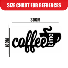 WallDaddy – Self Adhesive MDF Laser Cutout Home Decor Wall Art Stickers MDF Plaque Painted Cutout Ready To Hang Wall Stickers | MDF Cutouts Stickers For Home & Restaurant Decorations (Coffee Time)