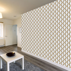 Self Adhesive 3D Wallpaper for Walls – Peel and Stick Vinyl Roll (200x40 cm Each) | Buy 1 Get 1 Free | Golden Wave Pattern for Home Decoration