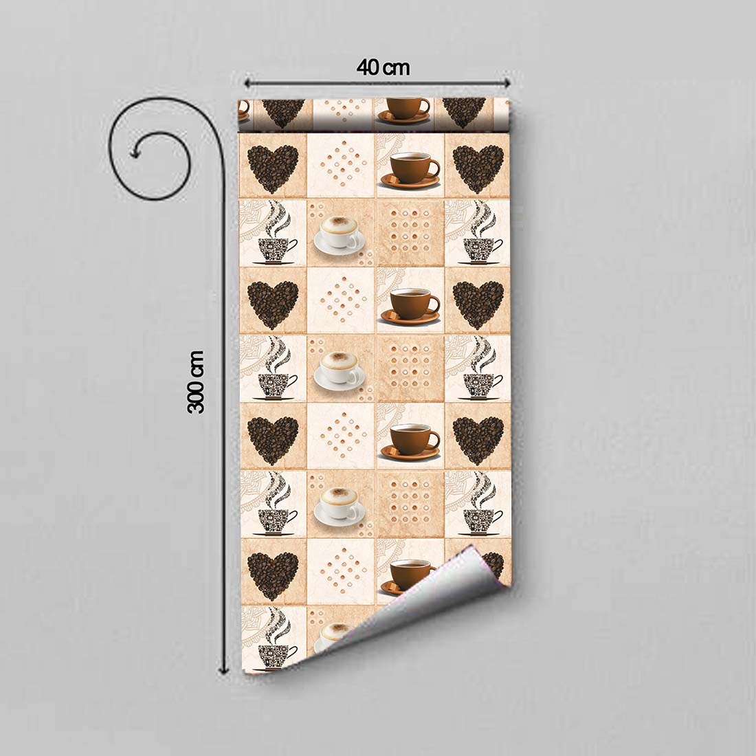 Self Adhesive Kitchen Wallpaper | Waterproof & Oil Proof Wall Sticker for Kitchen | Size: 300x40 cm