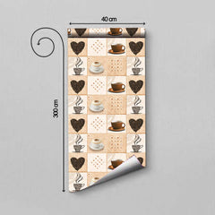 Self Adhesive Kitchen Wallpaper | Waterproof & Oil Proof Wall Sticker for Kitchen | Size: 300x40 cm
