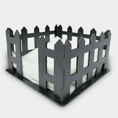 Black Wooden Tissue Paper Stand – Classic Barrier Design for Home, Office & Restaurants (15x15x12 cm)