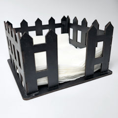 Black Wooden Tissue Paper Stand – Classic Barrier Design for Home, Office & Restaurants (15x15x12 cm)