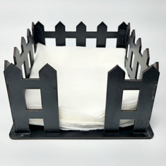 Black Wooden Tissue Paper Stand – Classic Barrier Design for Home, Office & Restaurants (15x15x12 cm)