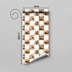 WallDaddy Wallpaper For Kitchen Waterproof Self Adhesive Wall paper Size (300x40)Cm Wall Sticker For Kitchen | WaterProof Oil Proof Wallpaper