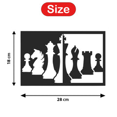 WallDaddy – Self Adhesive MDF Laser Cutout Home Decor Wall Art Stickers MDF Plaque Painted Cutout Ready To Hang Wall Stickers | MDF Cutouts Stickers For Home & Restaurant Decorations (Chess)