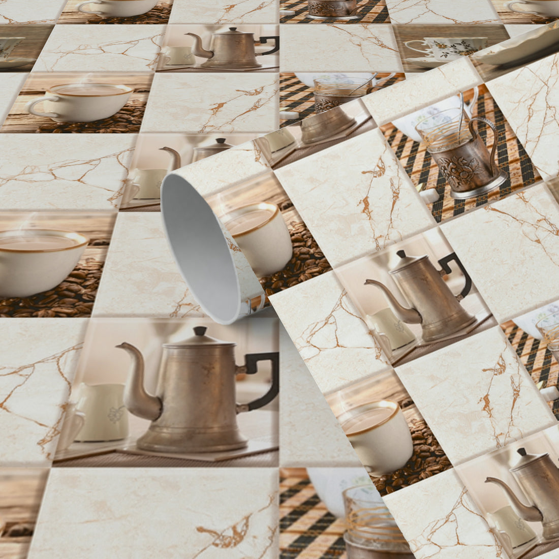 WallDaddy Wallpaper For Kitchen Waterproof Self Adhesive Wall paper Size (300x40)Cm Wall Sticker For Kitchen | WaterProof Oil Proof Wallpaper