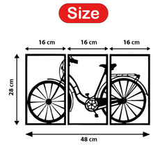 WallDaddy – Self Adhesive MDF Laser Cutout Home Decor Wall Art Stickers MDF Plaque Painted Cutout Ready To Hang Wall Stickers | MDF Cutouts Stickers For Home & Restaurant Decorations (Cycle Frame)