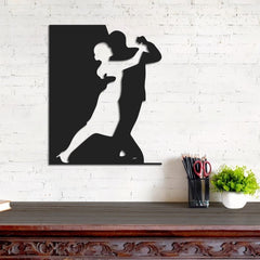WallDaddy – Self Adhesive MDF Laser Cutout Home Decor Wall Art Stickers MDF Plaque Painted Cutout Ready To Hang Wall Stickers | MDF Cutouts Stickers For Home & Restaurant Decorations (Dance)