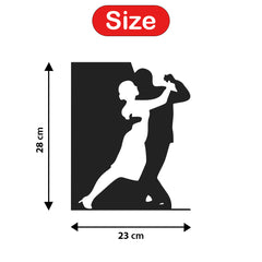 WallDaddy – Self Adhesive MDF Laser Cutout Home Decor Wall Art Stickers MDF Plaque Painted Cutout Ready To Hang Wall Stickers | MDF Cutouts Stickers For Home & Restaurant Decorations (Dance)