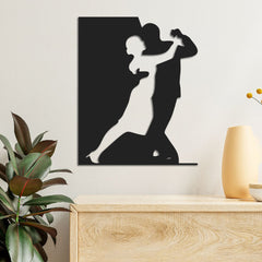 WallDaddy – Self Adhesive MDF Laser Cutout Home Decor Wall Art Stickers MDF Plaque Painted Cutout Ready To Hang Wall Stickers | MDF Cutouts Stickers For Home & Restaurant Decorations (Dance)