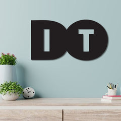 WallDaddy – Self Adhesive MDF Laser Cutout Home Decor Wall Art Stickers MDF Plaque Painted Cutout Ready To Hang Wall Stickers | MDF Cutouts Stickers For Home & Restaurant Decorations (Do It)