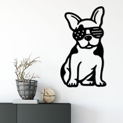 WallDaddy – Self Adhesive MDF Laser Cutout Home Decor Wall Art Stickers MDF Plaque Painted Cutout Ready To Hang Wall Stickers | MDF Cutouts Stickers For Home & Restaurant Decorations (Dog)