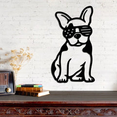 WallDaddy – Self Adhesive MDF Laser Cutout Home Decor Wall Art Stickers MDF Plaque Painted Cutout Ready To Hang Wall Stickers | MDF Cutouts Stickers For Home & Restaurant Decorations (Dog)