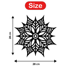 WallDaddy – Self Adhesive MDF Laser Cutout Home Decor Wall Art Stickers MDF Plaque Painted Cutout Ready To Hang Wall Stickers | MDF Cutouts Stickers For Home & Restaurant Decorations (Flower)