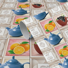 WallDaddy Wallpaper For Kitchen Waterproof Self Adhesive Wall paper Size (300x40)Cm Wall Sticker For Kitchen | WaterProof Oil Proof Wallpaper