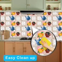WallDaddy Wallpaper For Kitchen Waterproof Self Adhesive Wall paper Size (300x40)Cm Wall Sticker For Kitchen | WaterProof Oil Proof Wallpaper