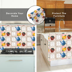 WallDaddy Wallpaper For Kitchen Waterproof Self Adhesive Wall paper Size (300x40)Cm Wall Sticker For Kitchen | WaterProof Oil Proof Wallpaper
