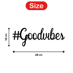 WallDaddy – Self Adhesive MDF Laser Cutout Home Decor Wall Art Stickers MDF Plaque Painted Cutout Ready To Hang Wall Stickers | MDF Cutouts Stickers For Home & Restaurant Decorations (Good Vibes)