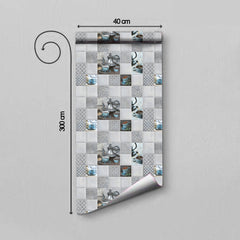 WallDaddy Wallpaper For Kitchen Waterproof Self Adhesive Wall paper Size (300x40)Cm Wall Sticker For Kitchen | WaterProof Oil Proof Wallpaper