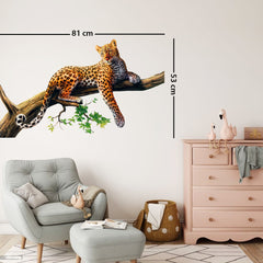WallDaddy Wall Sticker for Home PVC Vinyl Stickers Jaguar Size 81 x 53 Wall Stickers for Kid Room (Pack of - 1)