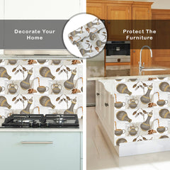 WallDaddy Wallpaper For Kitchen Waterproof Self Adhesive Wall paper Size (300x40)Cm Wall Sticker For Kitchen | WaterProof Oil Proof Wallpaper