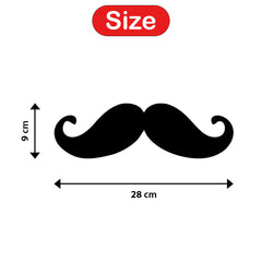 WallDaddy – Self Adhesive MDF Laser Cutout Home Decor Wall Art Stickers MDF Plaque Painted Cutout Ready To Hang Wall Stickers | MDF Cutouts Stickers For Home & Restaurant Decorations (Moustache)