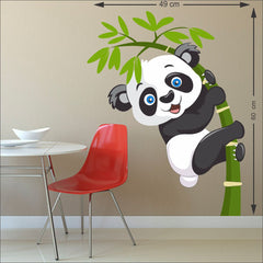 WallDaddy Wall Sticker for Home PVC Vinyl Stickers Baby Panda Size 75 x 100 Wall Stickers for Kid Room (Pack of - 1)
