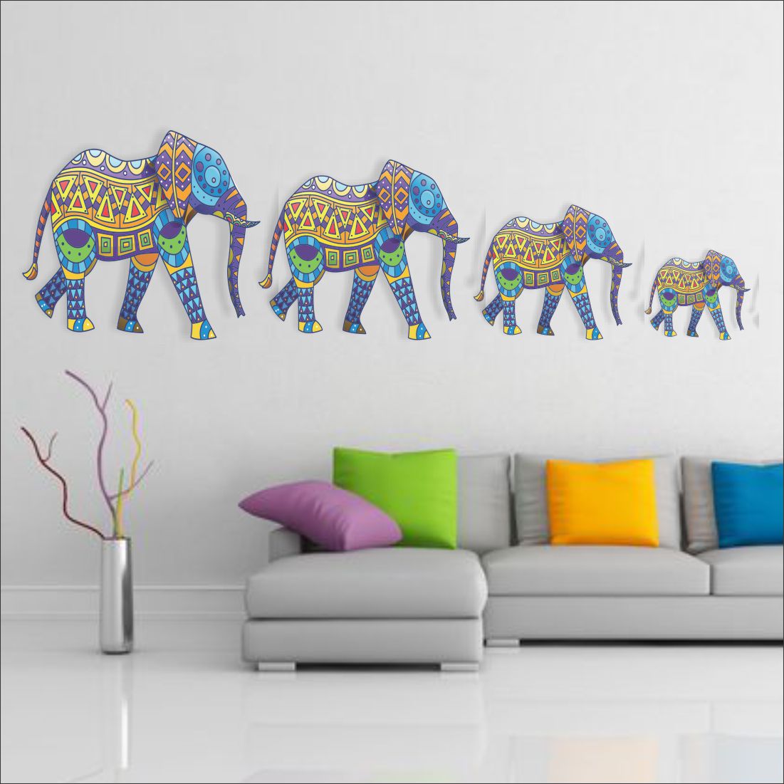 WallDaddy Self Adhesive Wall Stickers for Home Large Size (182x43) Cartoon Wall Stickers for Kids | 3D Vinyl Stickers for Bedroom (Pack of - 1)