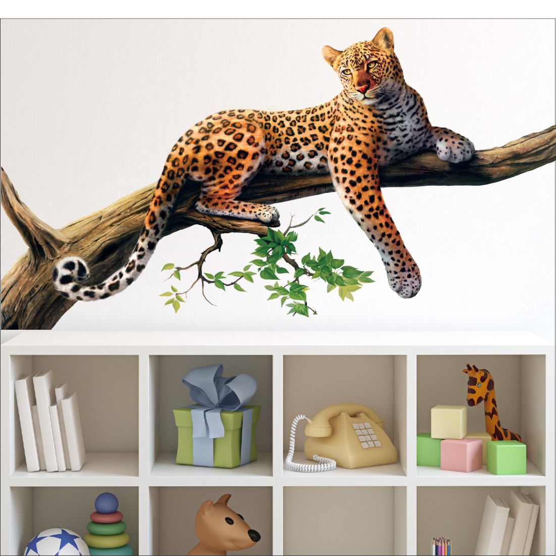 WallDaddy Wall Sticker for Home PVC Vinyl Stickers Jaguar Size 81 x 53 Wall Stickers for Kid Room (Pack of - 1)
